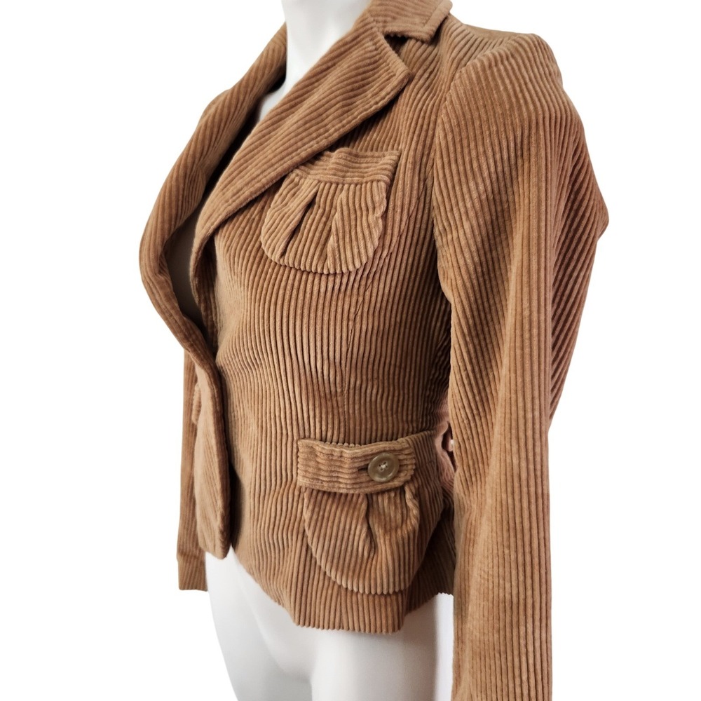 Banana Republic Corduroy Cropped Fitted Blazer Y2K Size 0 - Picture 3 of 10